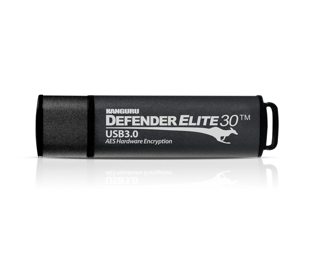 iStorage Kanguru Defender Elite30 – 512 GB, USB 3.2 Gen 1 (USB-A), Hardwareverschlüsselt, Schreibschutz
