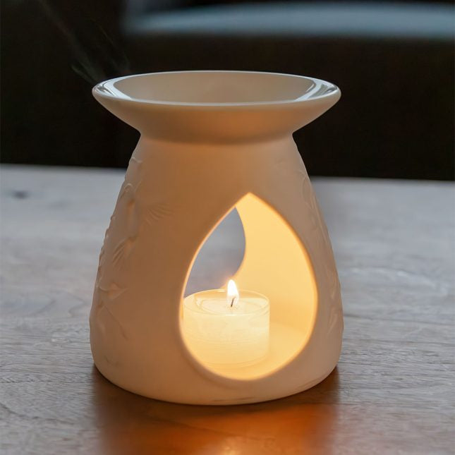 Balthasar Duftlampe, Keramik, Weiss, Ø 10,5 × 12,5 cm