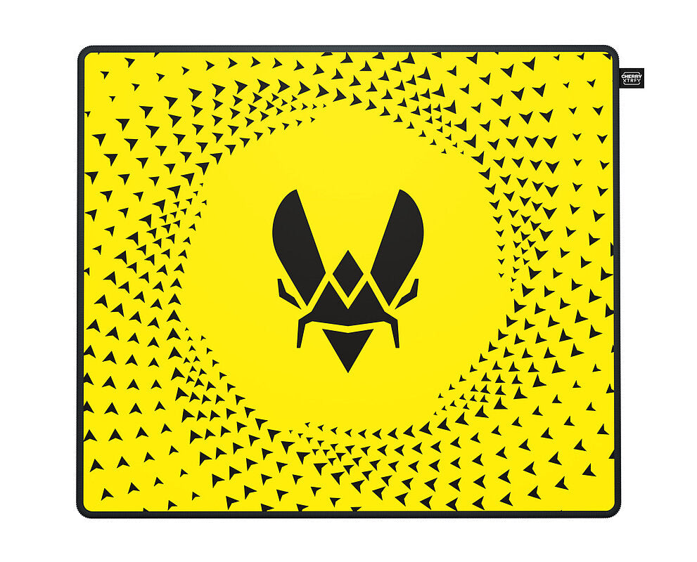 CHERRY XTRFY GP5 Vitality – Gaming-Mauspad – 460 × 400 mm, 4 mm, Tuch, Schwarz/Gelb