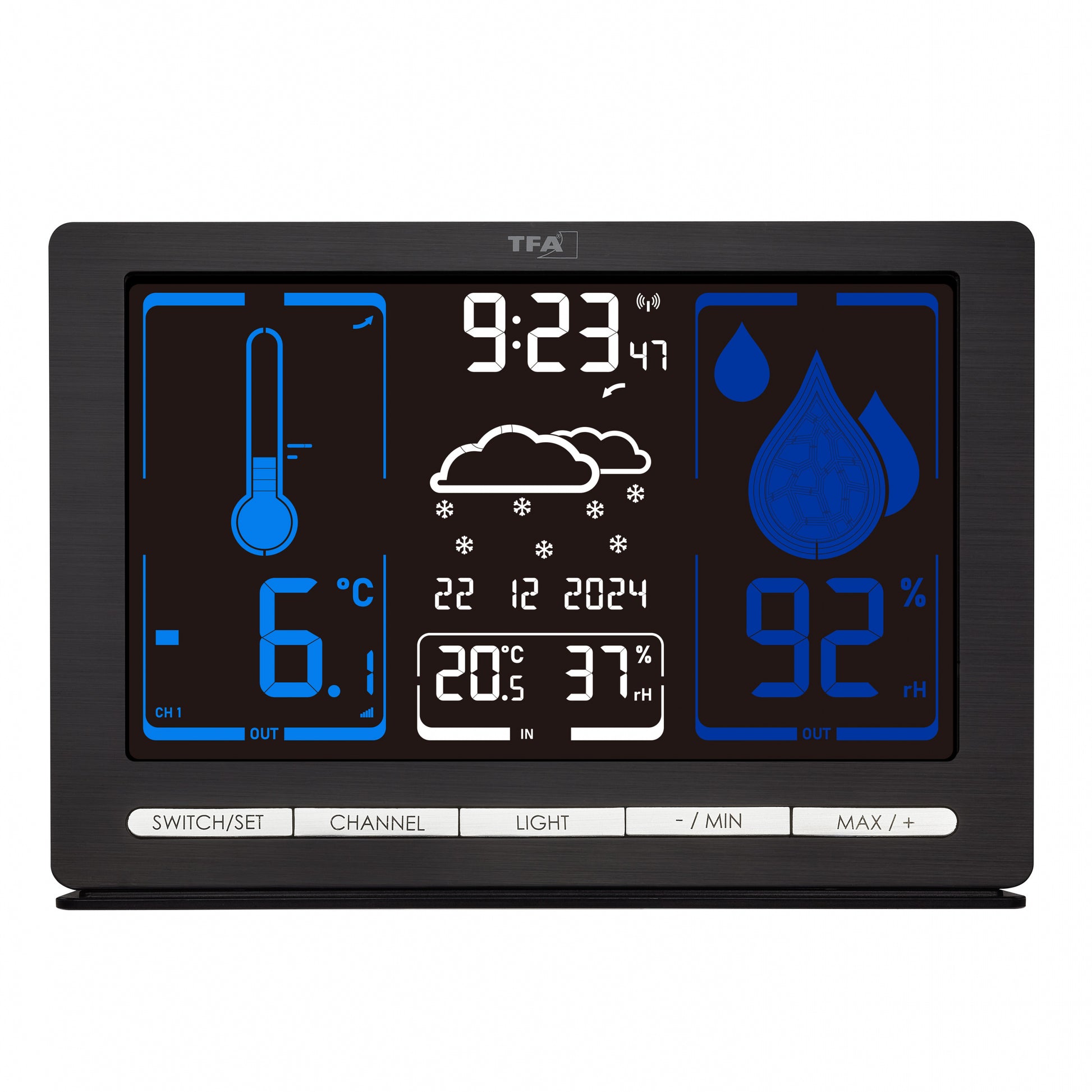 TFA-Dostmann METEOCHROME Temperatur-/Feuchtesensor – 868 MHz, −40–60 °C, 10–99 %, Innen/Aussen