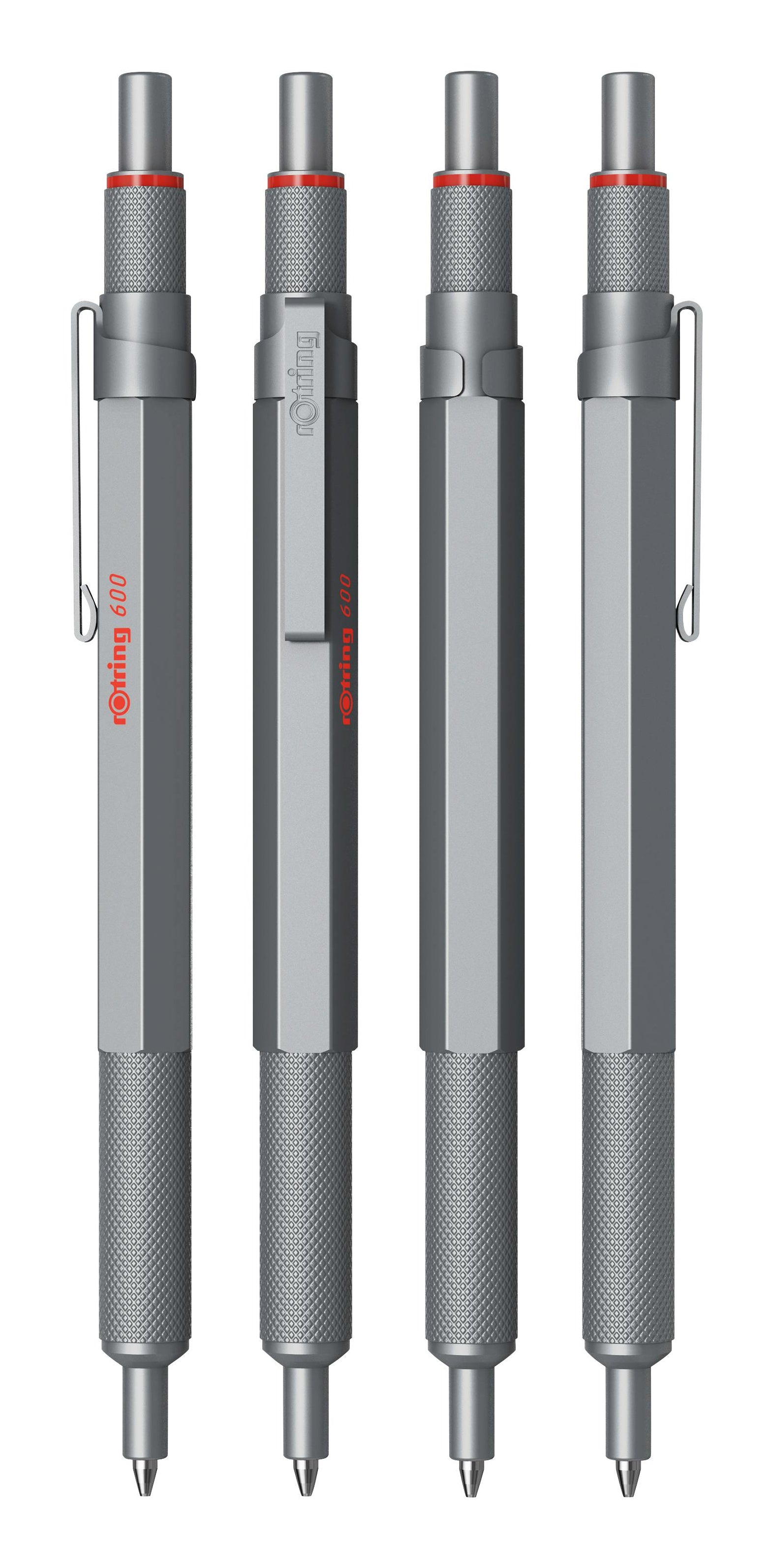 Rotring 600 – Gelschreiber, Druckmechanik, Medium, Metallic, Schwarz