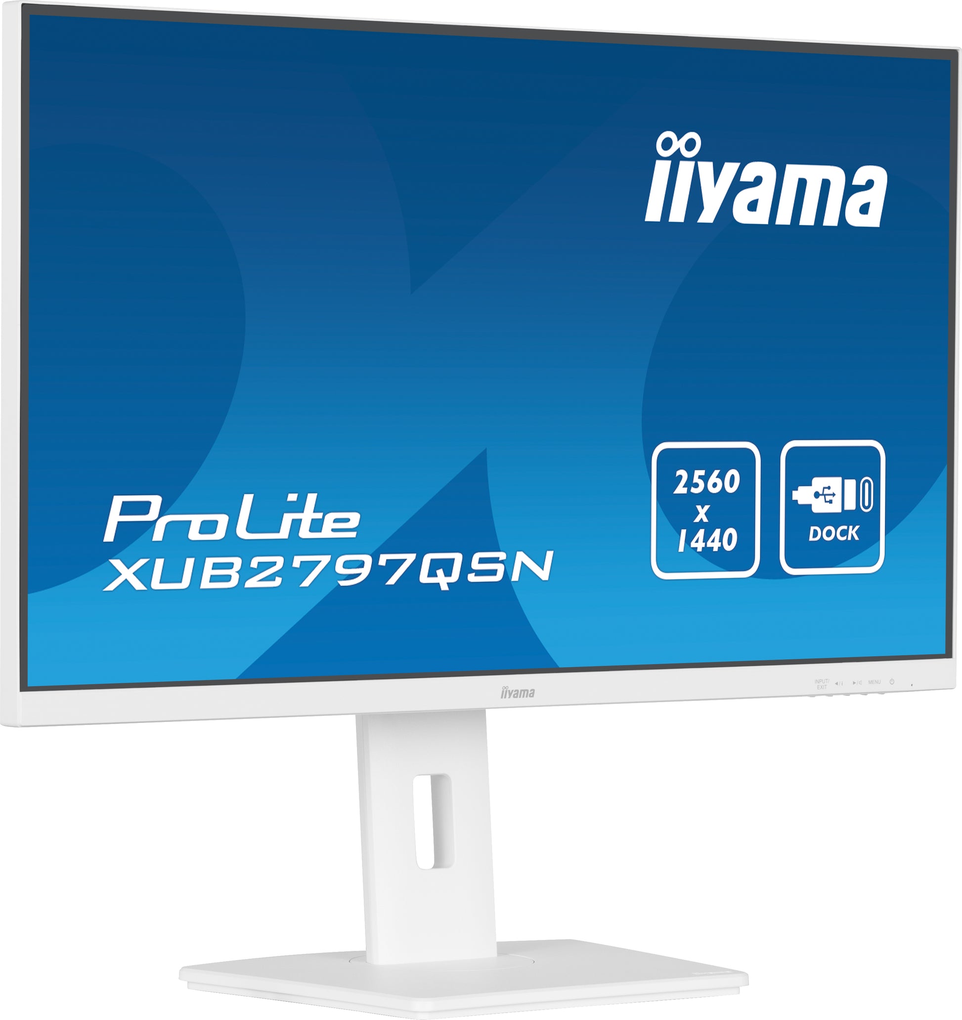 iiyama Monitor, 27" WQHD (2560 × 1440), IPS, USB-C Dock (65W PD, LAN, DP-Out, USB 3.2), 300 cd/m²