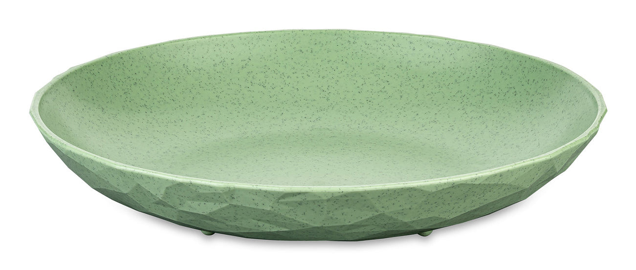 koziol Suppen- & Pastateller – Ø 22 cm, H 3,5 cm, Kunststoff (biozirkulär), Grün, spülmaschinenfest