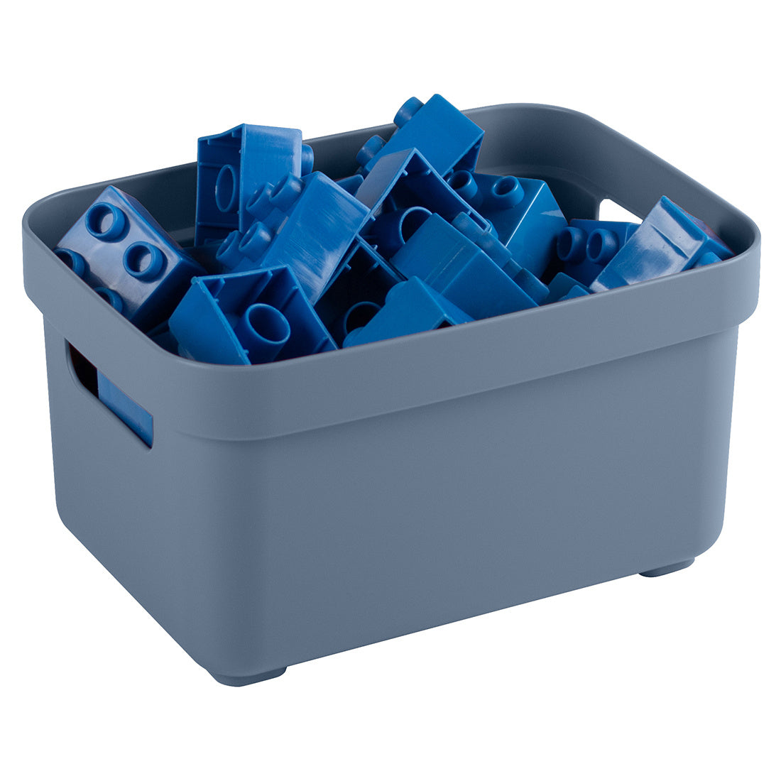 Sigma home Aufbewahrungsbox 2,5 l ohne Deckel – Kunststoff – Dunkelblau – 177 × 128 × 93 mm