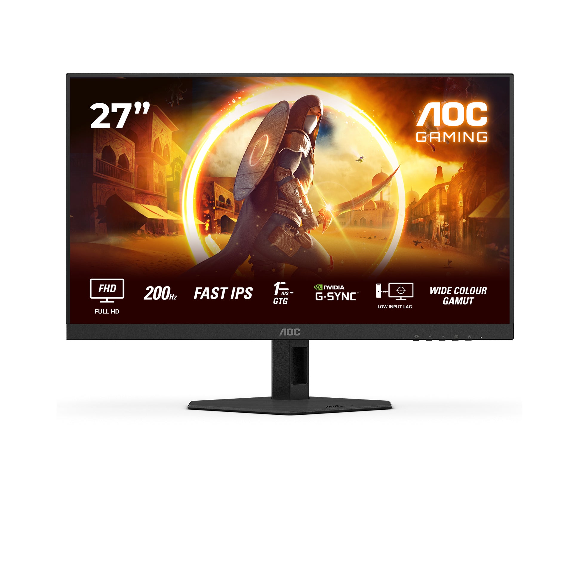 AOC 27G4HRE – Monitor, 27", 1920 × 1080 (Full HD), IPS, 200 Hz, Integrierte Lautsprecher, Rot