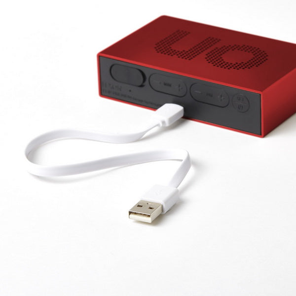 LEXON Flip Premium Digitalwecker – Snooze, USB, 10,4 × 2,6 × 6,5 cm, Rot
