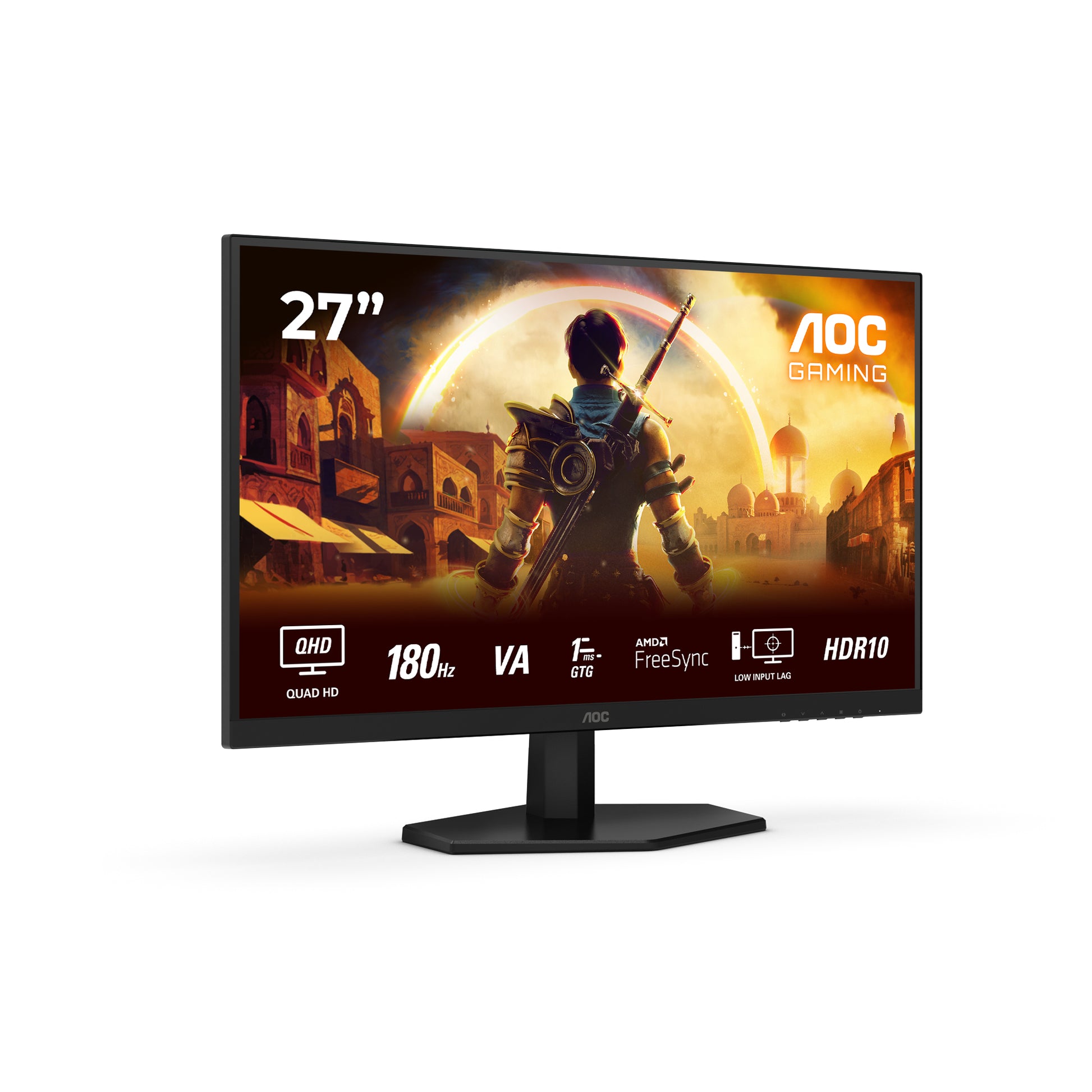 AOC Q27G42XNE – Monitor, 27" 2560 × 1440 (WQHD), VA, 180 Hz, Adaptive Sync, Integrierte Lautsprecher, Schwarz