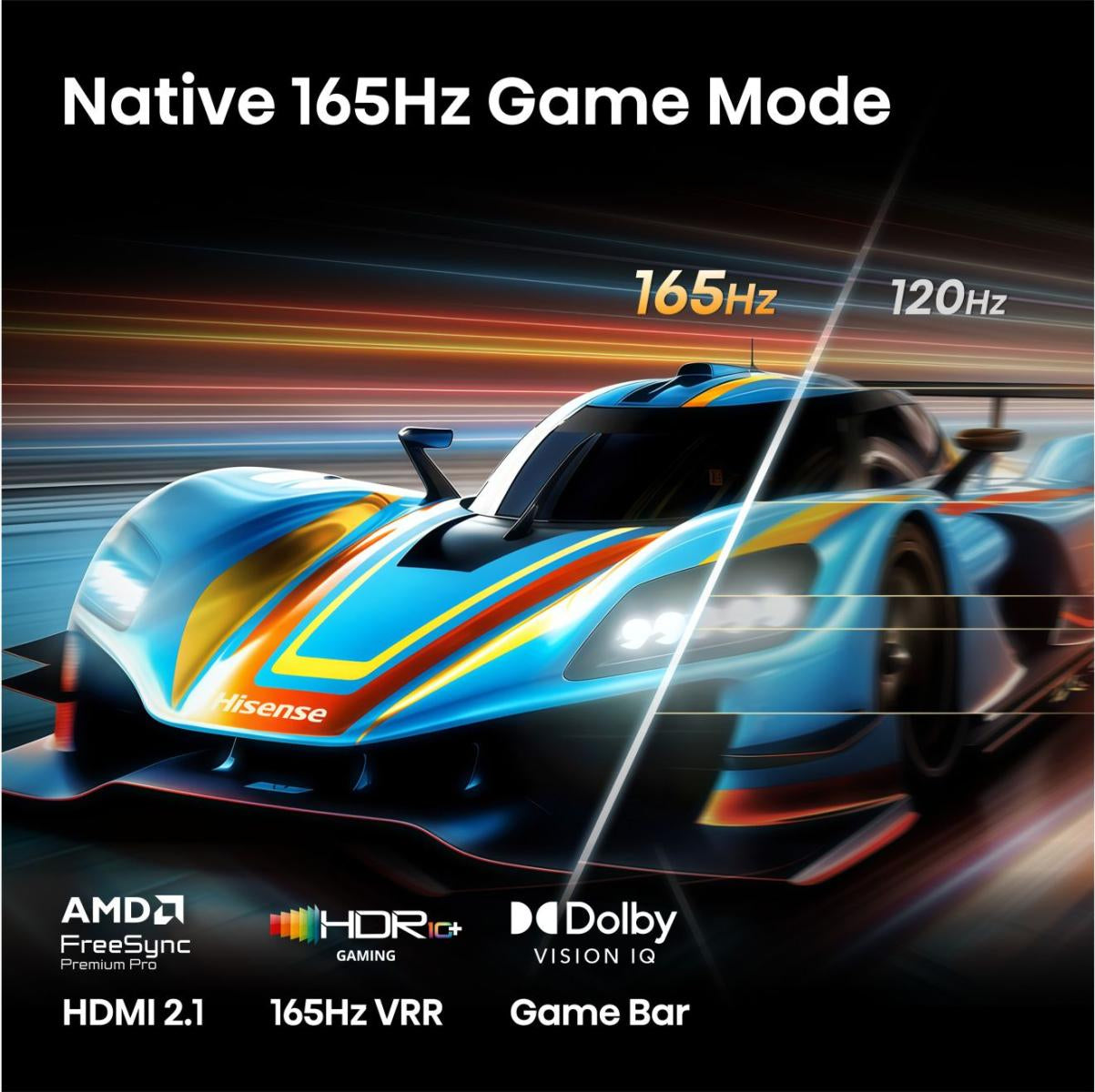 Hisense 85U7DS PRO – 85" TV – 4K UHD – Mini-LED – VIDAA – 165 Hz – 3000 cd/m² – Dolby Vision IQ