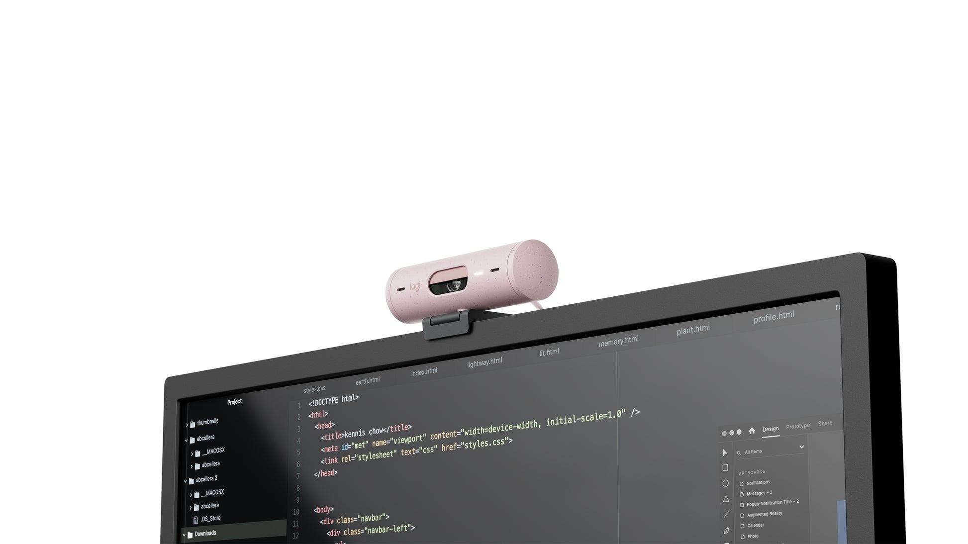 Logitech Brio 500 – Webcam – Rose