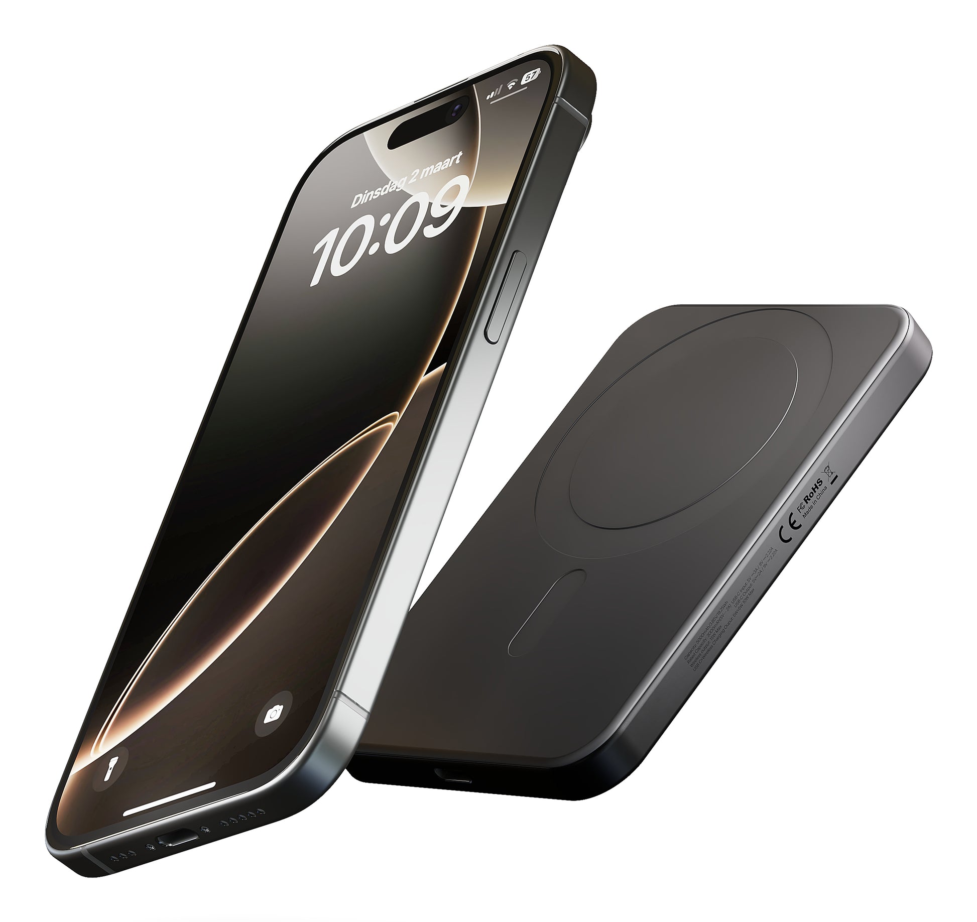 ZENS Powerbank Pro 1 Slim – 5'000 mAh, Qi2 15 W, Schwarz