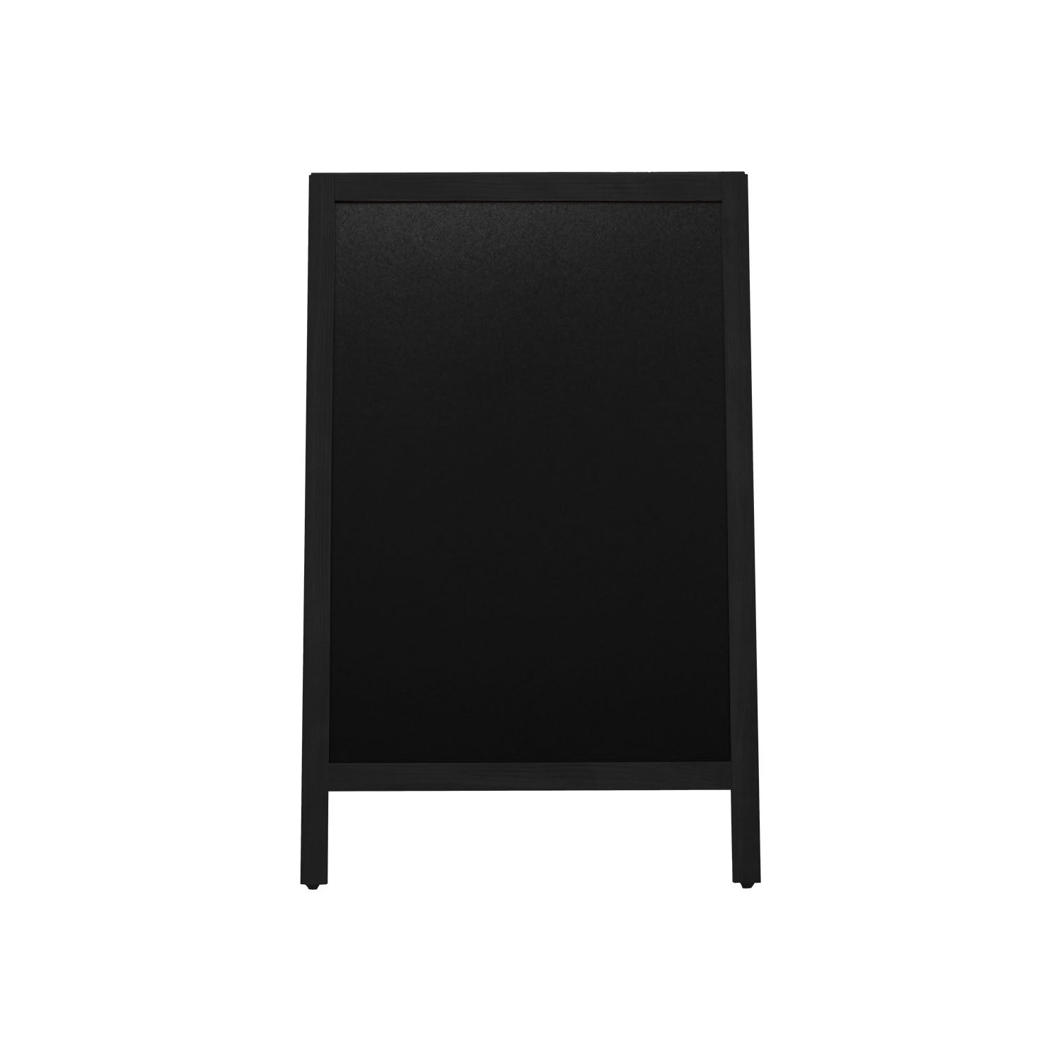 Europel Kundenstopper – 660 × 1'040 mm – Kieferholzrahmen, Melamin, schwarz – doppelseitig, für Kreidemarker
