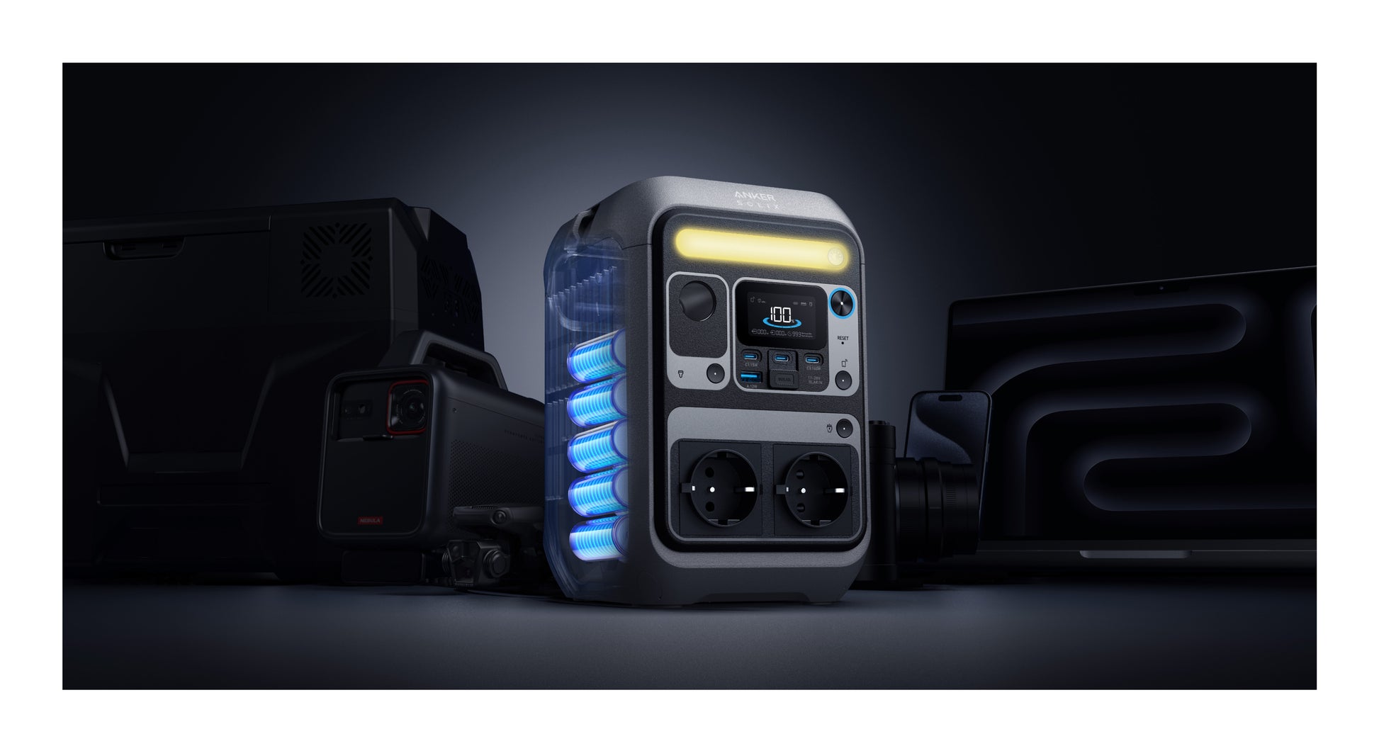 Anker SOLIX C300X – Powerstation, 288 Wh, LiFePO4, 5× AC, WLAN, Bluetooth