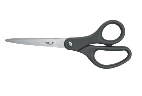 Leitz Schere 20,5 cm, für Rechts- und Linkshänder – Edelstahl, Grau