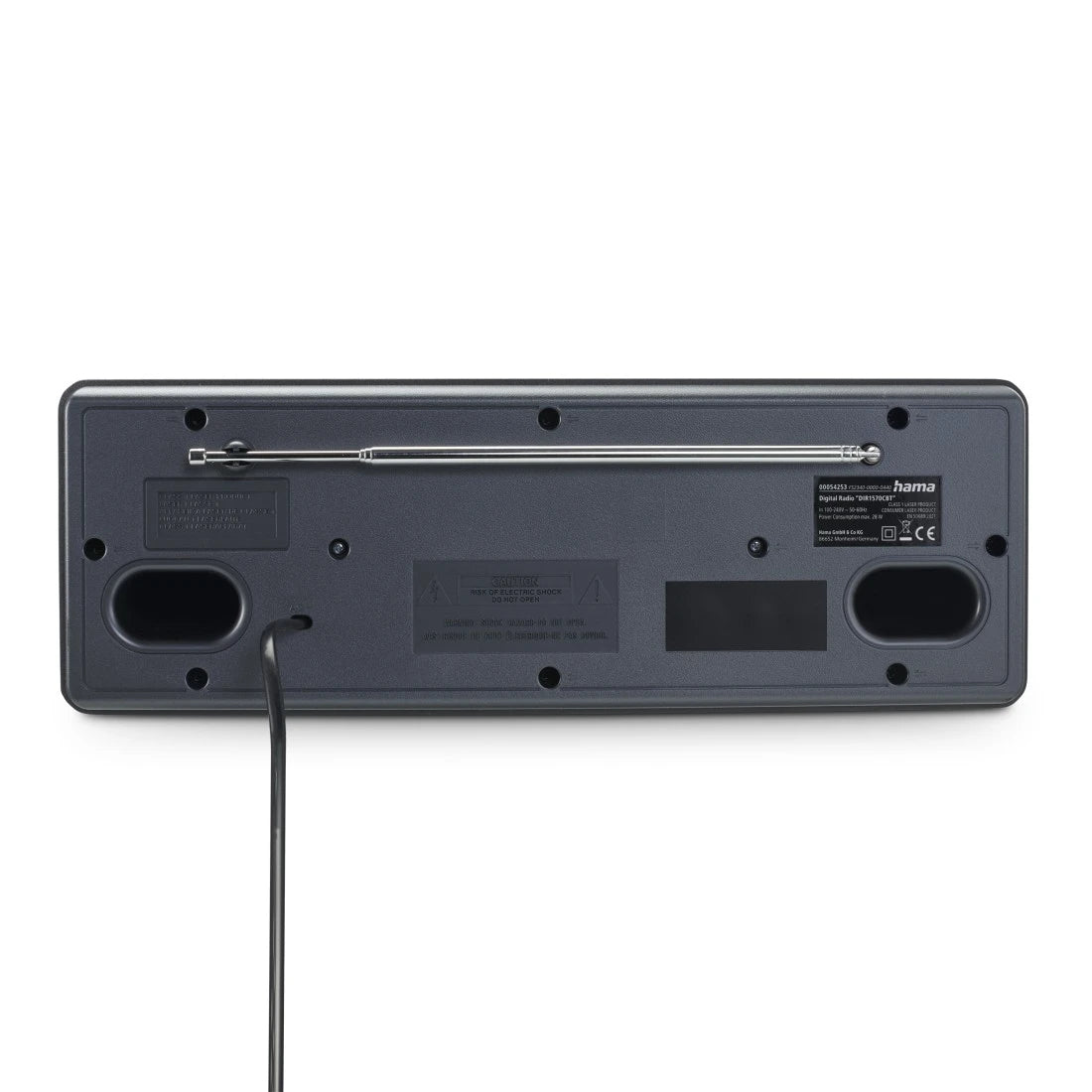 Hama DR1560CBT – DAB+/UKW-Tischradio, Bluetooth, CD – Schwarz/Grau