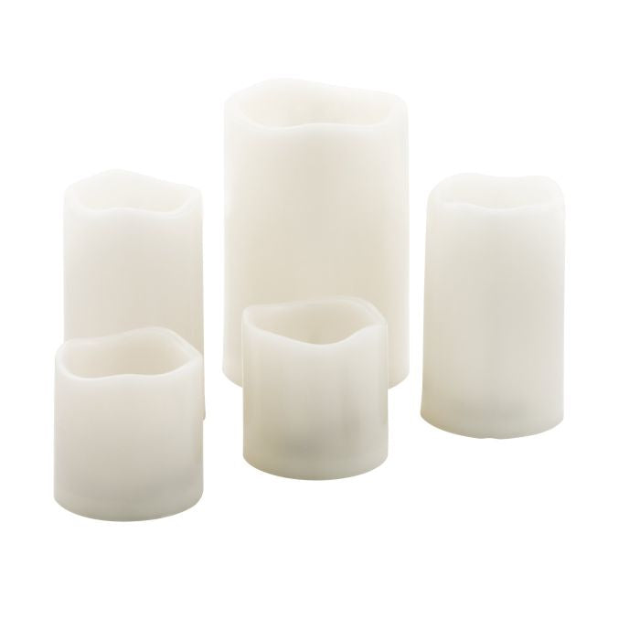 EGLO LED Kerzen – 5-teilig – Ø 10 × 15 cm – Kunststoff, beige