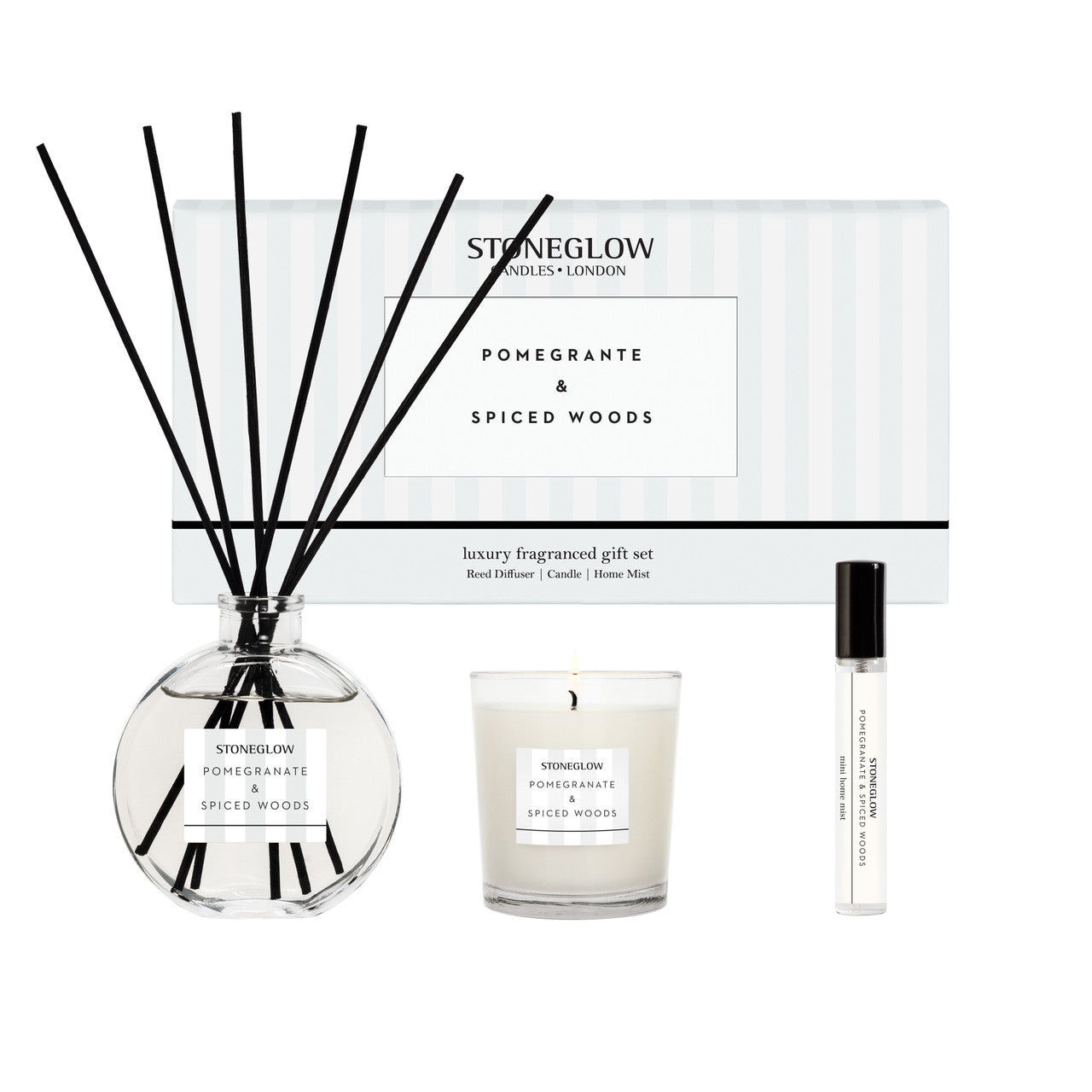 Stoneglow Geschenkset Patchouli – Raumduft 120 ml, Spray, Kerze