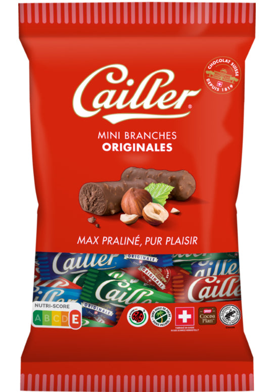 Cailler Schokoladensnack Branches – Haselnuss, Milch, Mini, 200 g