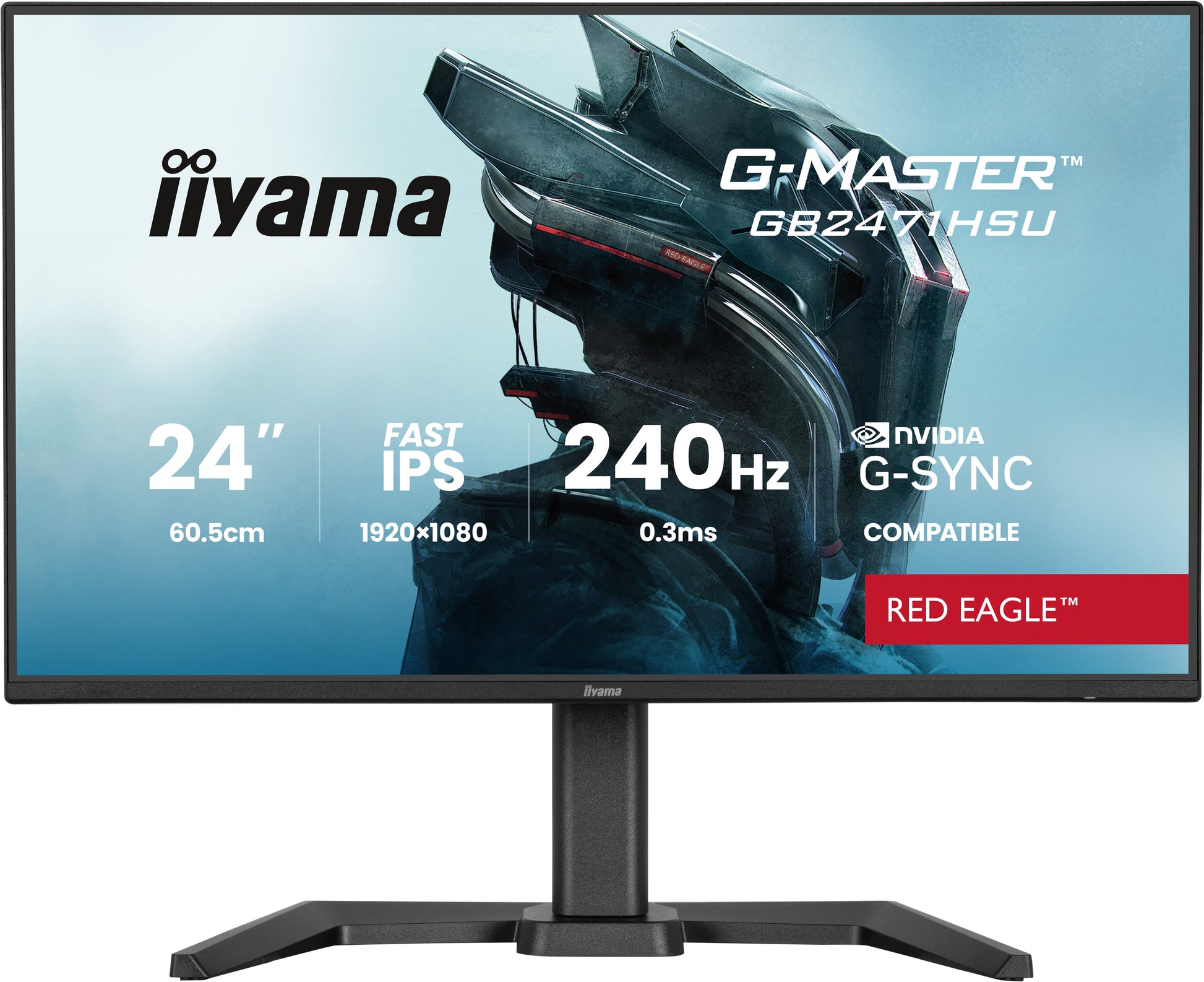 iiyama GB2471HSU-B1 – Monitor, 24", Fast-IPS, 240 Hz, Adaptive-Sync, 0,3 ms Reaktionszeit