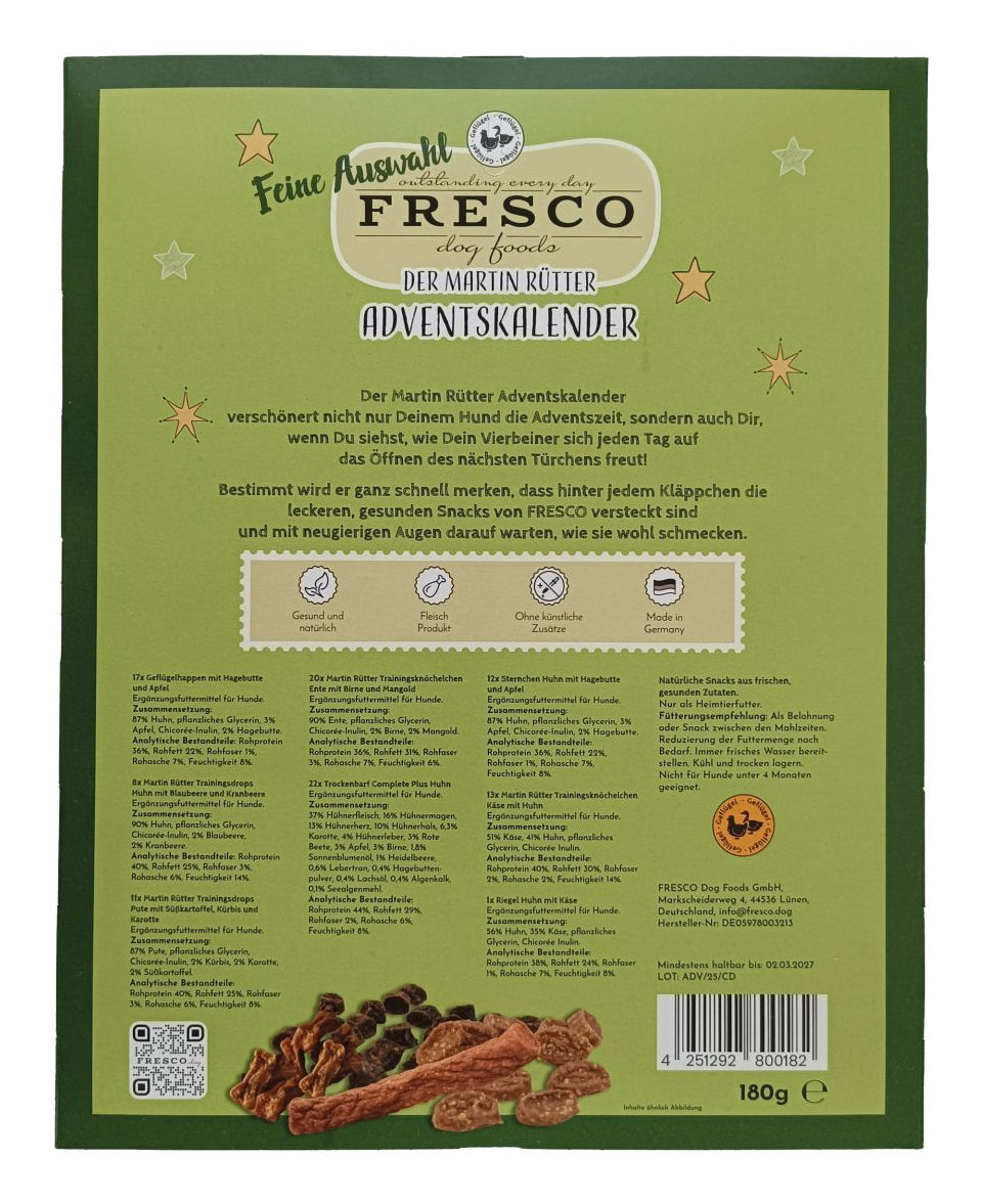Fresco Adventskalender Feine Auswahl – Huhn & Ente – 180 g
