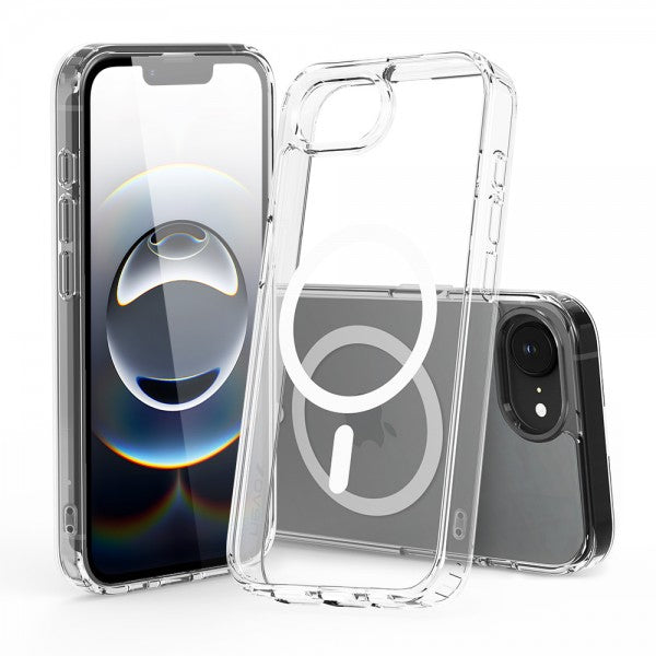 nevox StyleShell SHOCKFlex MS Backcover – für Apple iPhone 16e, MagSafe, TPU, Transparent