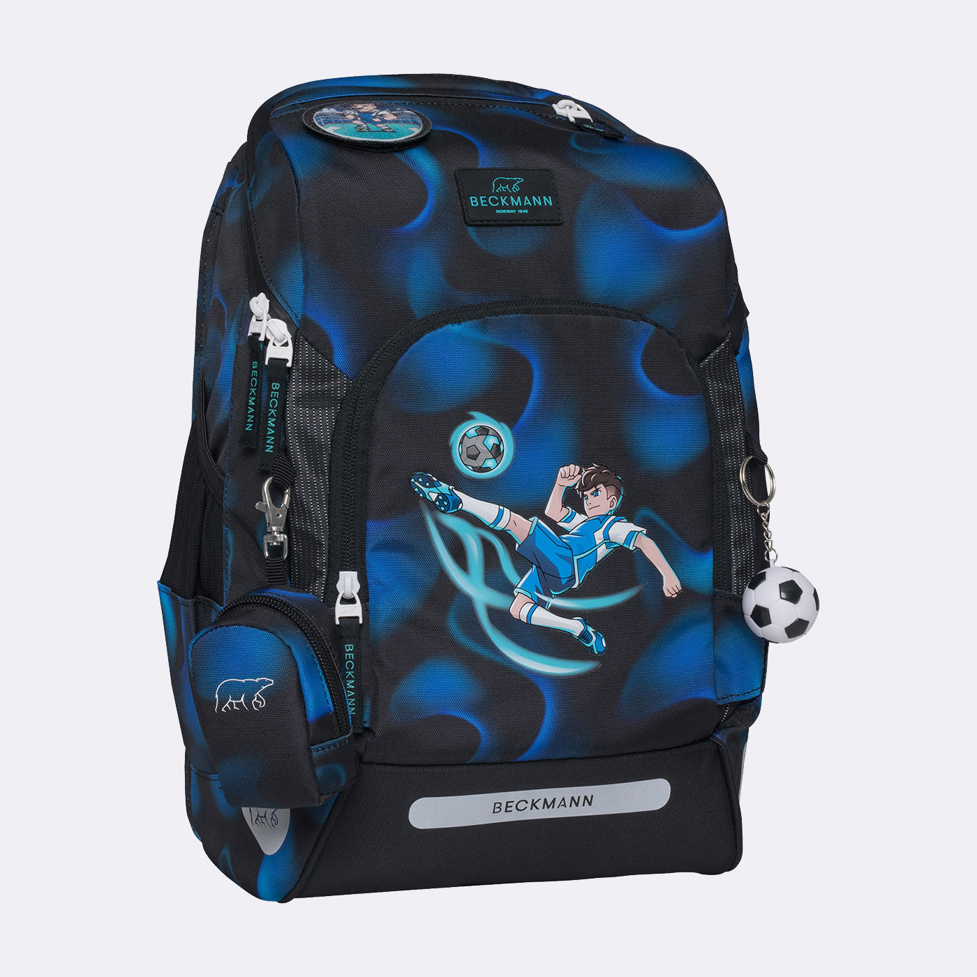 Beckmann Schulrucksack Active Air Flx – 6-teilig – Magic League – 26,0×39,0×22,0 cm – Recycelte Materialien