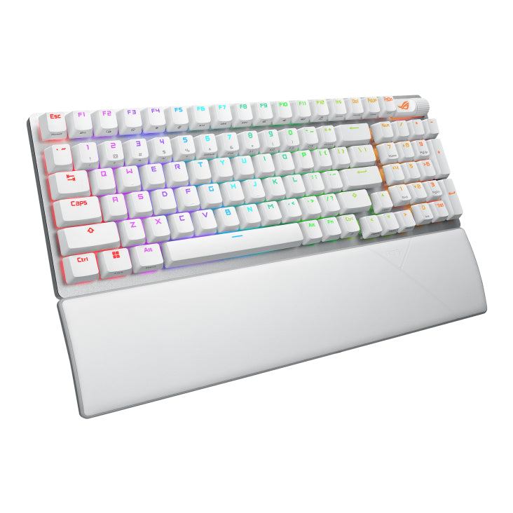 ASUS ROG Strix Scope II 96 – Gaming-Tastatur 96% – Mechanisch, RGB – Bluetooth & 2,4 GHz – Weiss