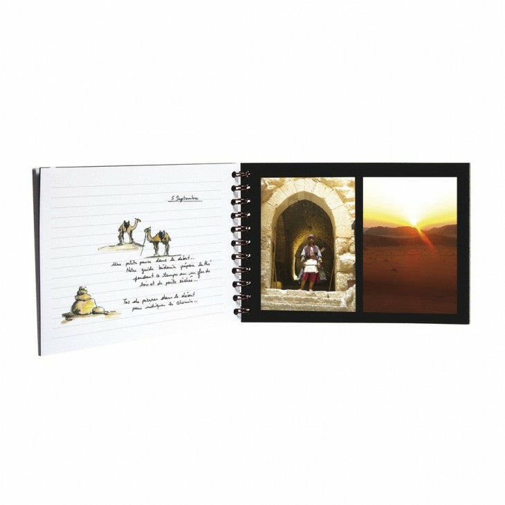 Clairefontaine Fotobuch – A4 quer – liniert – 80 Blatt – Spiralbindung, Braun, PEFC