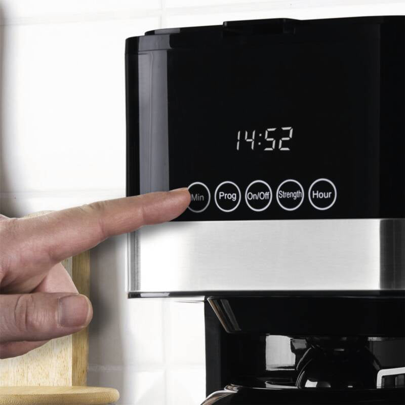 Gastroback 42701 S Filterkaffeemaschine – 10 Tassen, 1,3 l, Karaffe, Silber/Schwarz