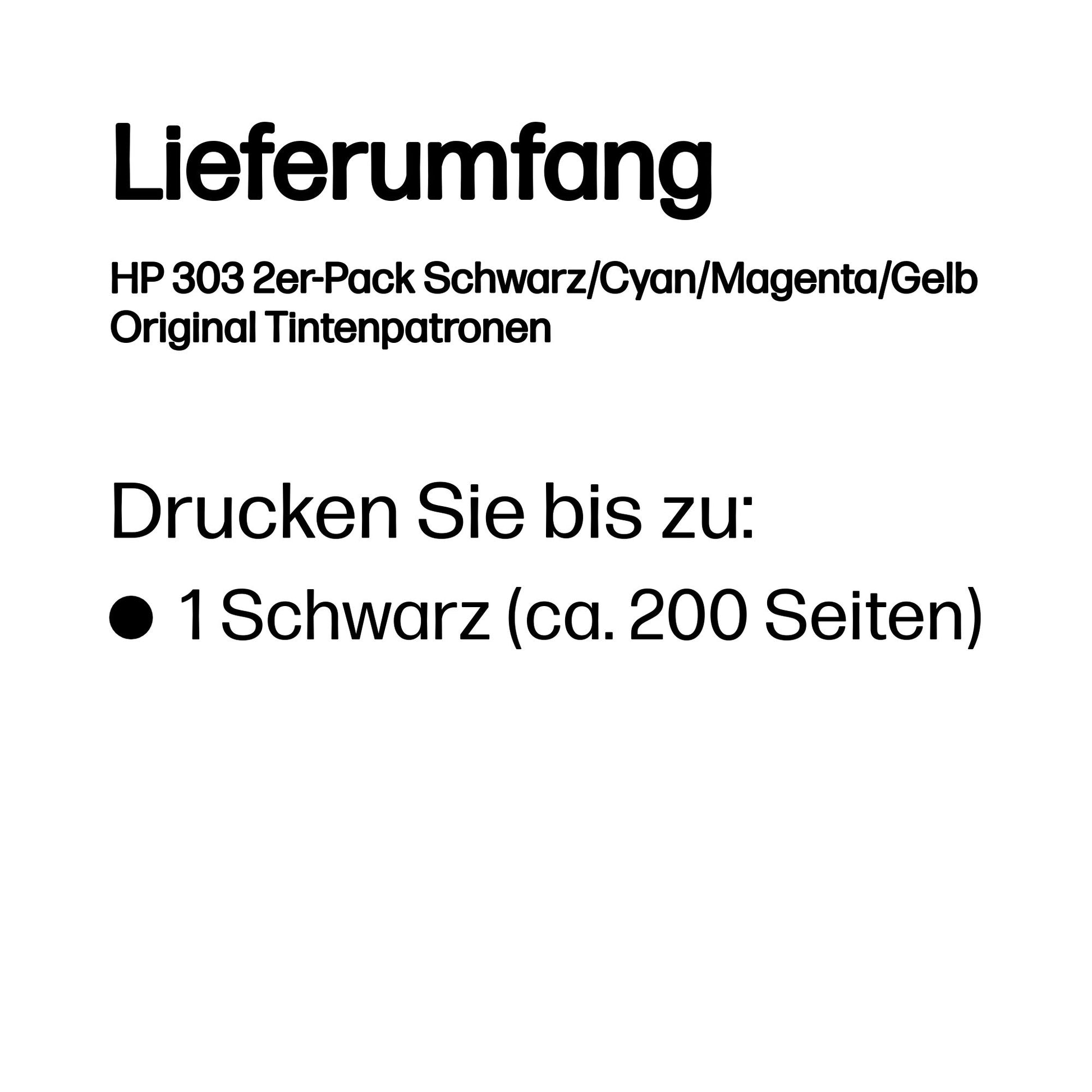 HP 303 Tintenpatronen-Multipack, Schwarz/Dreifarbig (Original) – für Envy 6200/7134/7800 – 3YM92AE