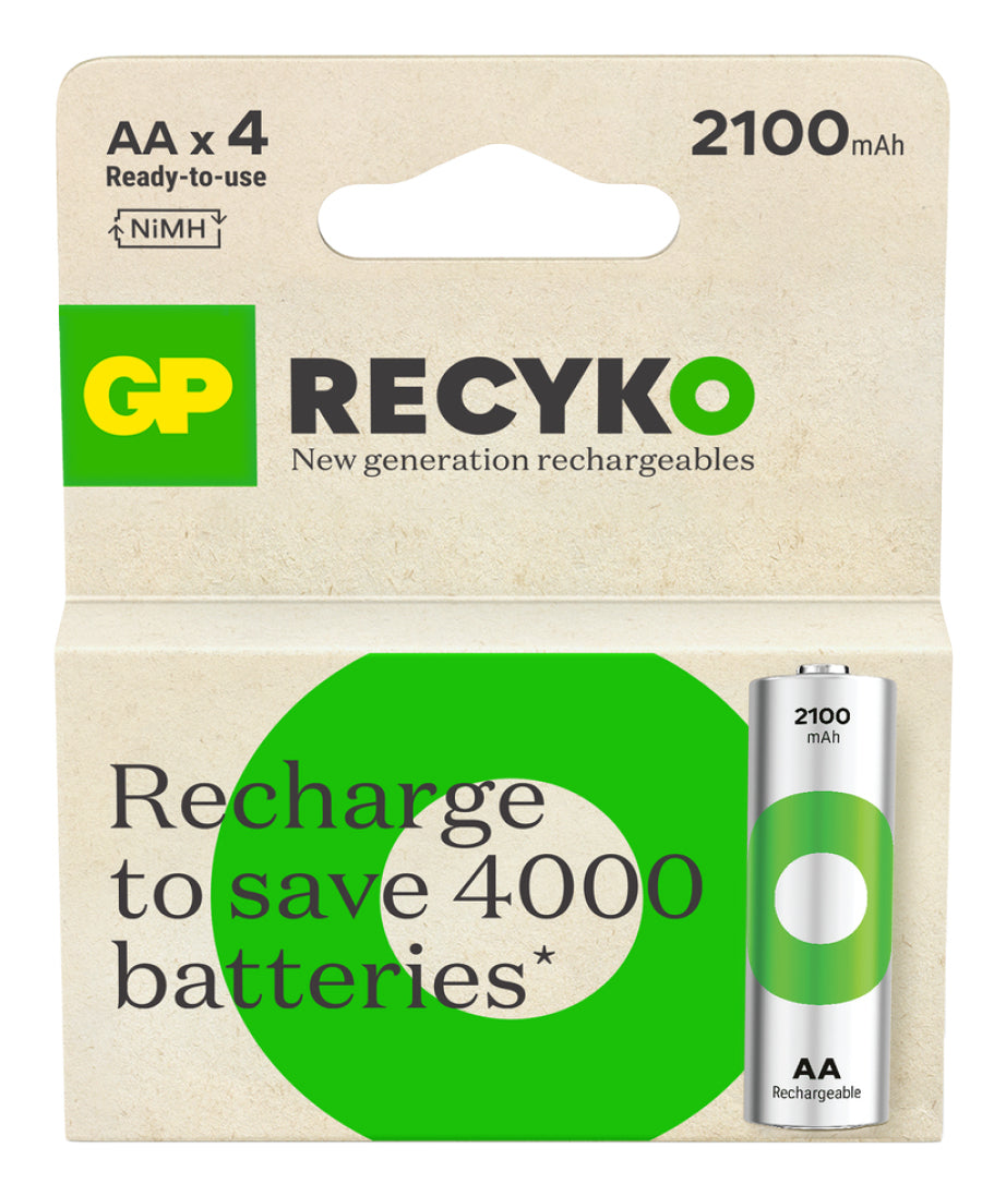 GP Batteries AA Akkus, NiMH, 2100 mAh, 1,2 V – 4 Stk.