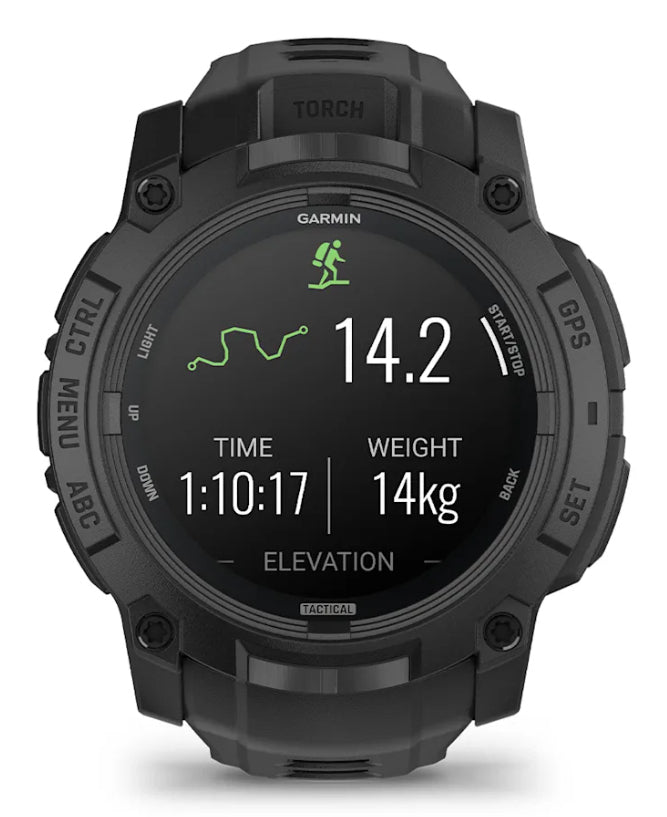 Garmin Instinct 3 AMOLED Tactical Edition – GPS-Smartwatch – 50 mm, GPS, Bluetooth, AMOLED, Schwarz