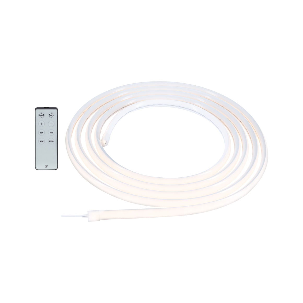 Paulmann LED-Strip – 5 m, 3300 lm, 18 W, 3000 K, dimmbar, weiss, mit Netzteil, Fernbedienung