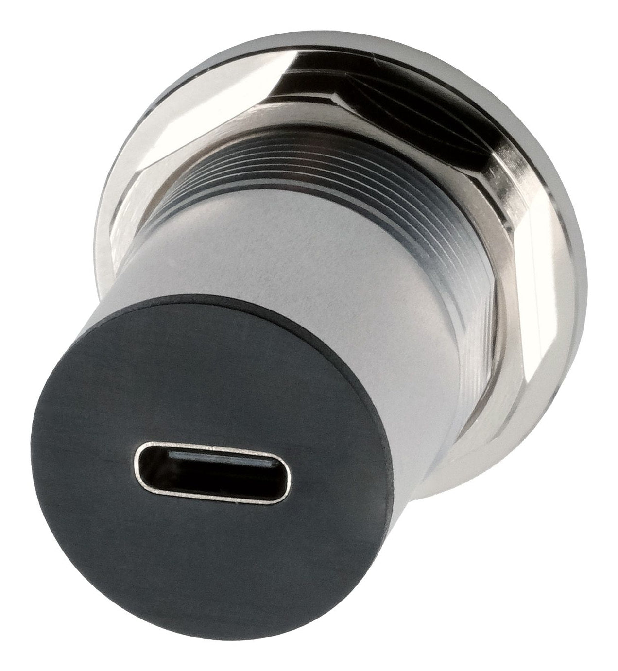 EXSYS USB-Adapter USB-C auf USB-C – USB 3.2 Gen 1 (5 Gbit/s) – Metallverstärkt, Schwarz/Silber