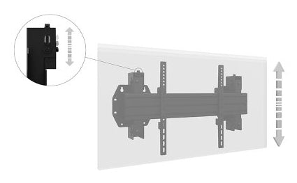 Hagor Wandhalterung – Neigbar – 65–98" – VESA 300×300–600×800 – bis 150 kg, Höhenverstellbar – WH Synchron HD