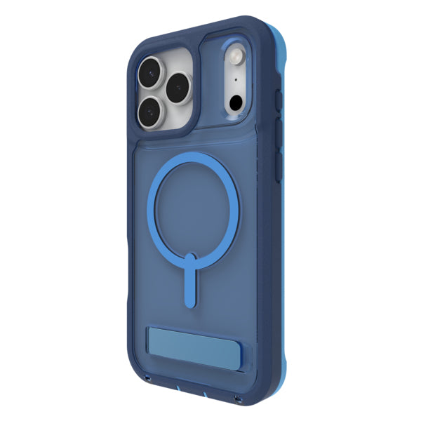ZAGG Rainier Snap Backcover – für Apple iPhone 17 Pro Max, mit Ständer, Graphen, Blau, bis 7 m Sturzsicher