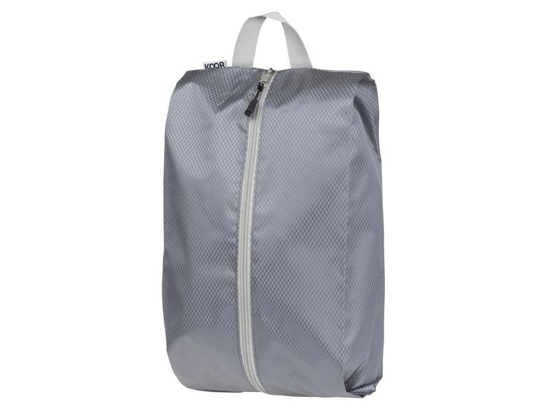 KOOR Schuhbeutel Traamp – mit Reissverschluss, mit Tragegriff – 42 × 2 × 24 cm – silbergrau, Polyester – 2 S
