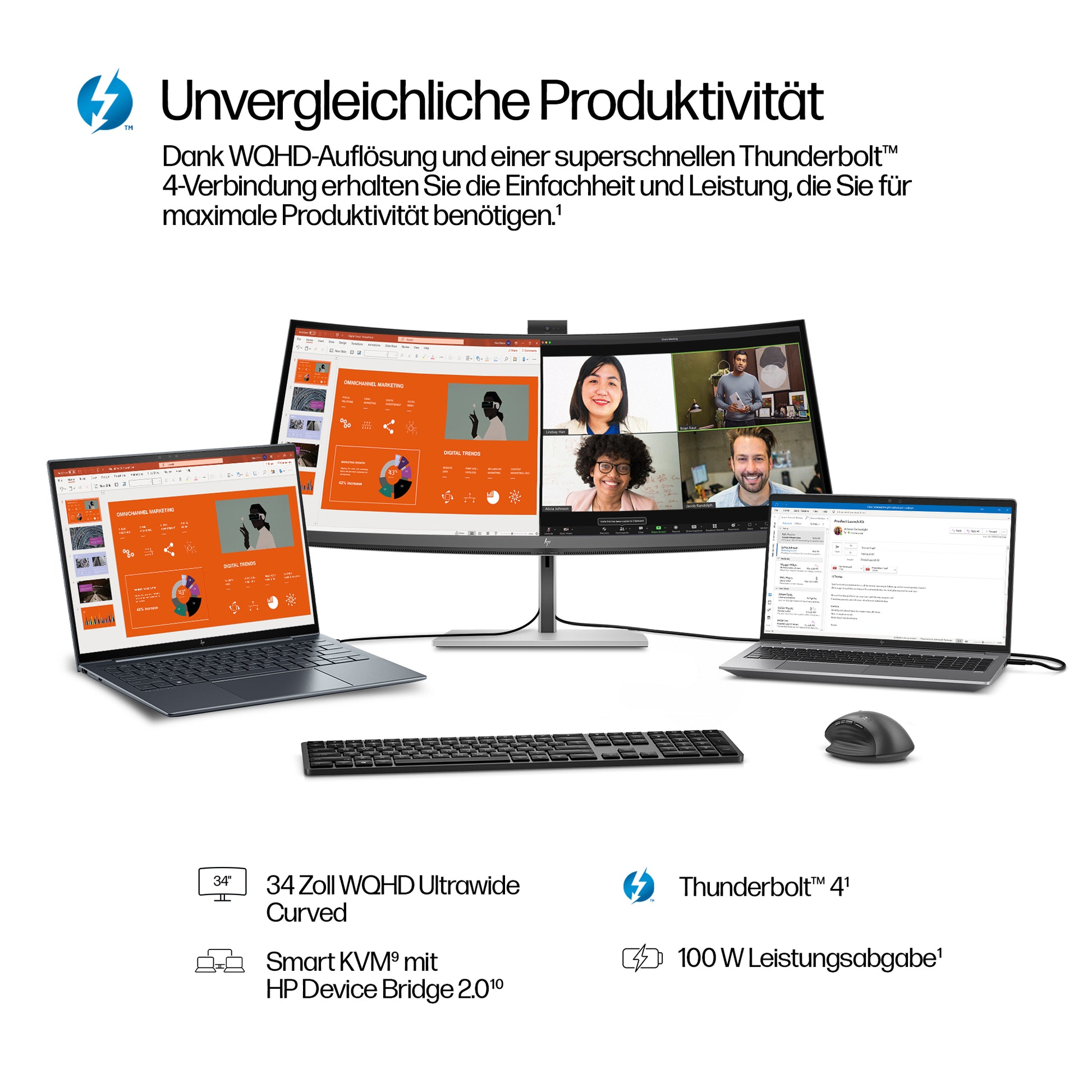 HP 734PM – Monitor, 2560 × 1440 (WQHD)