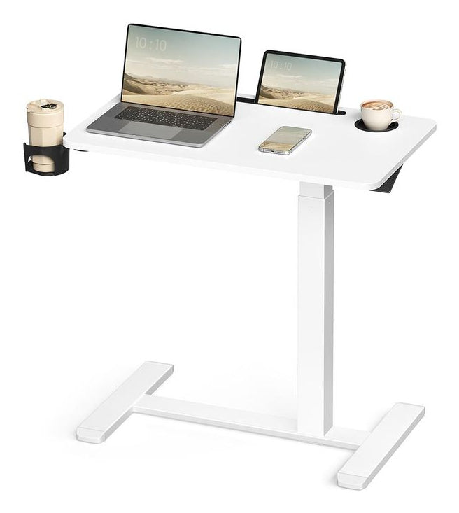 Vasagle LSD600W01 – Mobiler Steh-Arbeitsplatz, 40 × 70 cm, höhenverstellbar 65–102 cm, 20 kg, weiss