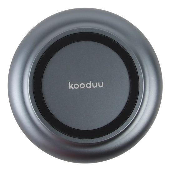 Kooduu Windlicht – Aluminium & Glas, blau – Ø 9,4 × 8,1 cm