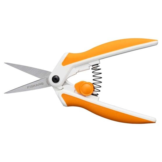 Fiskars Schere 15,4 cm, spitz, für Rechts- und Linkshänder – Stahl, Softgrip – Orange/Weiss
