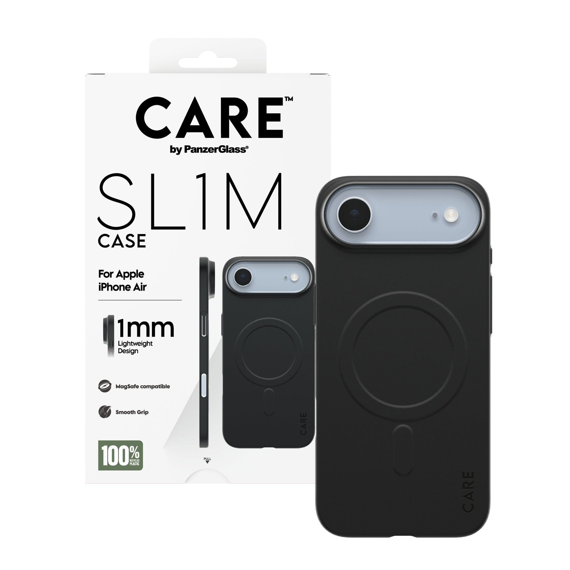 PanzerGlass Backcover – für Apple iPhone Air – schwarz – PC – MagSafe-kompatibel