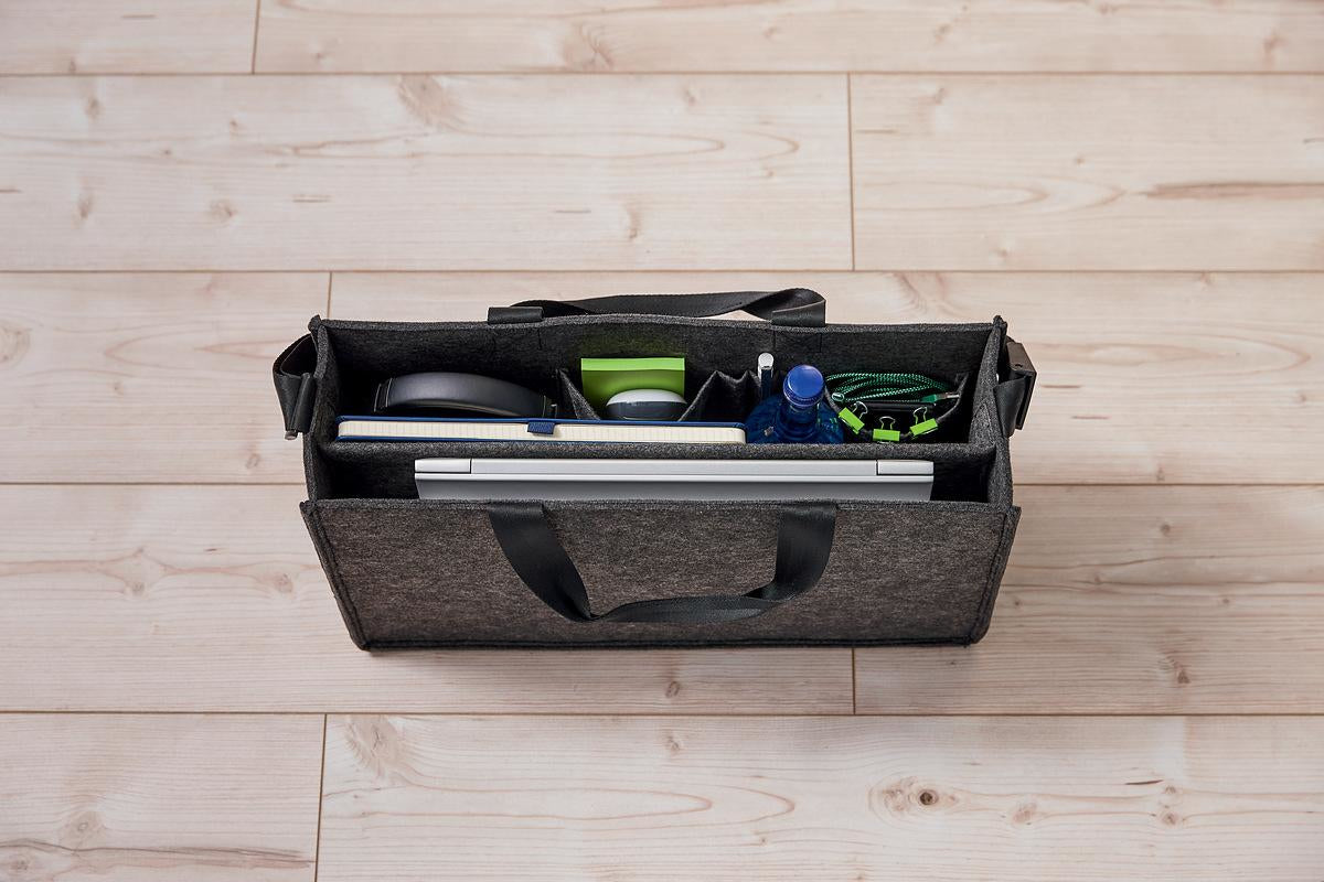 Sigel Desk-Sharing-Tasche – für Notebooks bis 17,3", Filz, Grau
