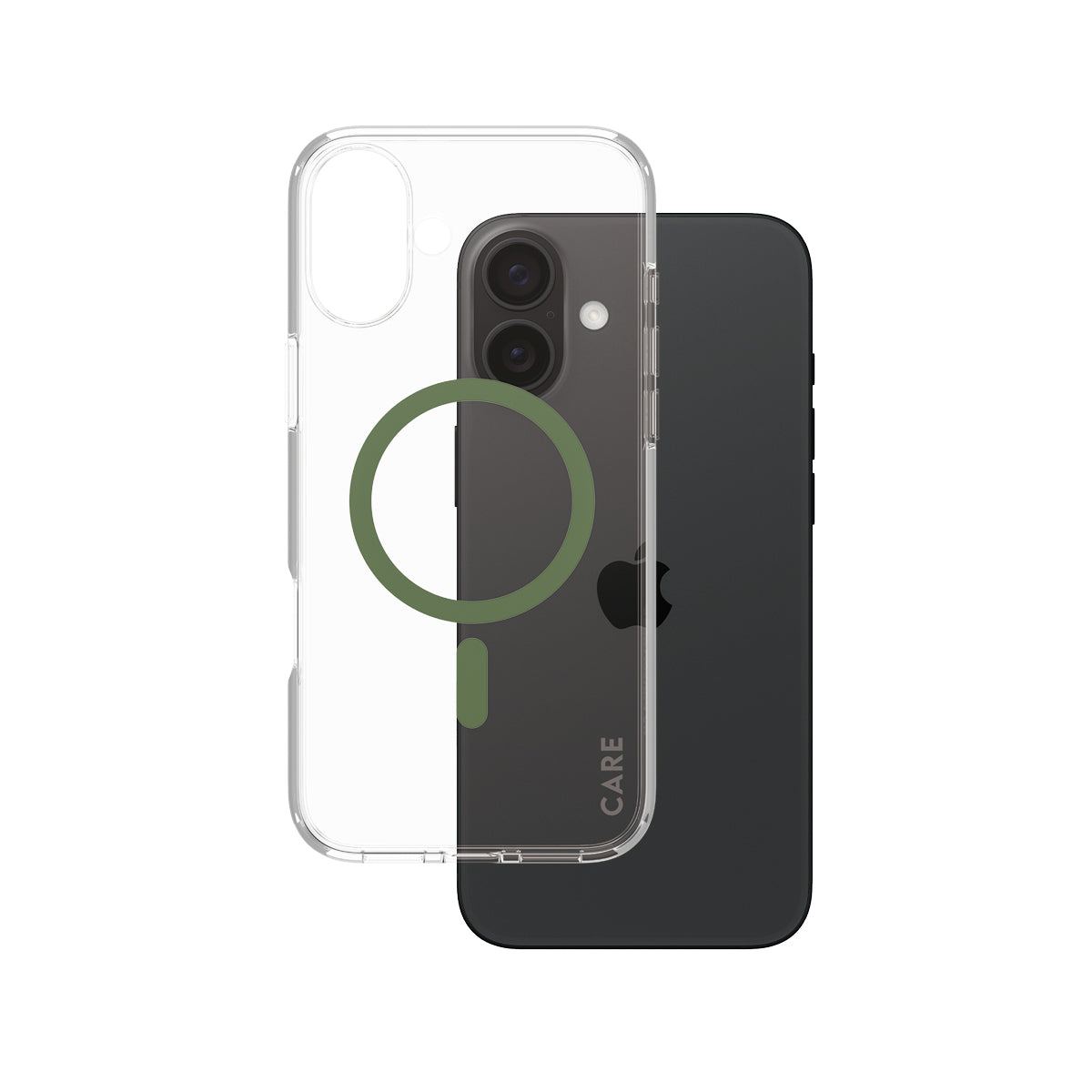 PanzerGlass Backcover Flagship – für Apple iPhone 16 Plus – transparent/grün – MagSafe-kompatibel