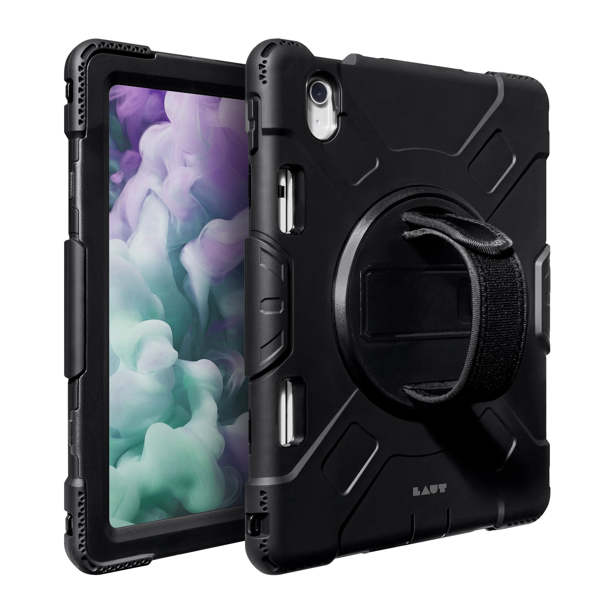LAUT Shield Enduro Tablet-Hülle für iPad 11" (11. Gen.), iPad 10,9" (10. Gen.) – Schwarz