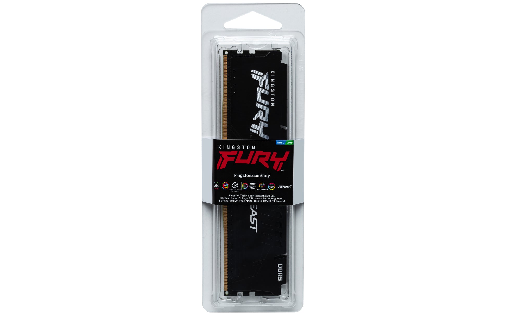 Kingston Technology Kingston Fury Beast Arbeitsspeicher 8 GB DDR5 6000 MT/s CL36, 288-poliger DIMM – für PC, Schwarz, Kühlkörper