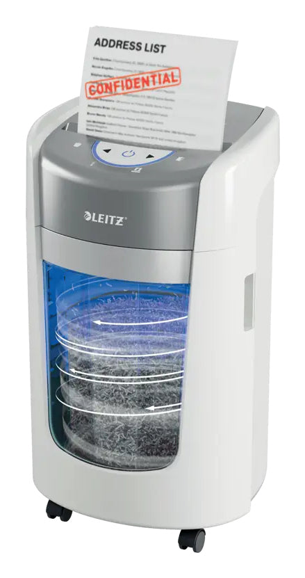 Leitz OptiMax 225 Aktenvernichter – Mikroschnitt, P-5, 2 × 15 mm, 6 Blatt, 15 l