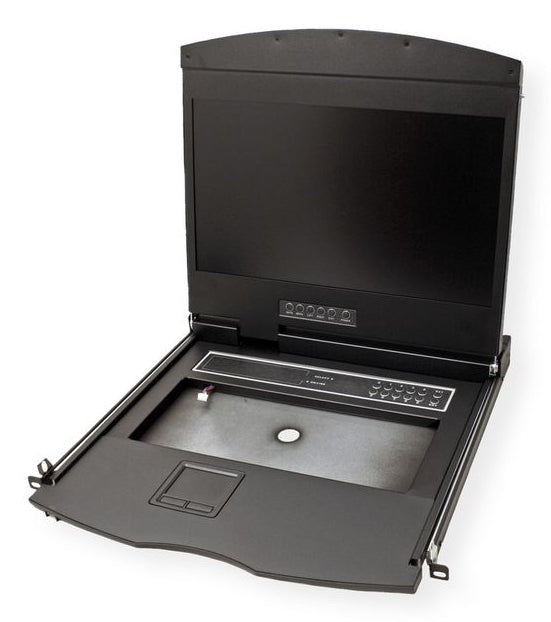 VALUE 19" Rack-LCD-Konsole – 1366 × 768, USB 2.0, CH-Layout – 1U