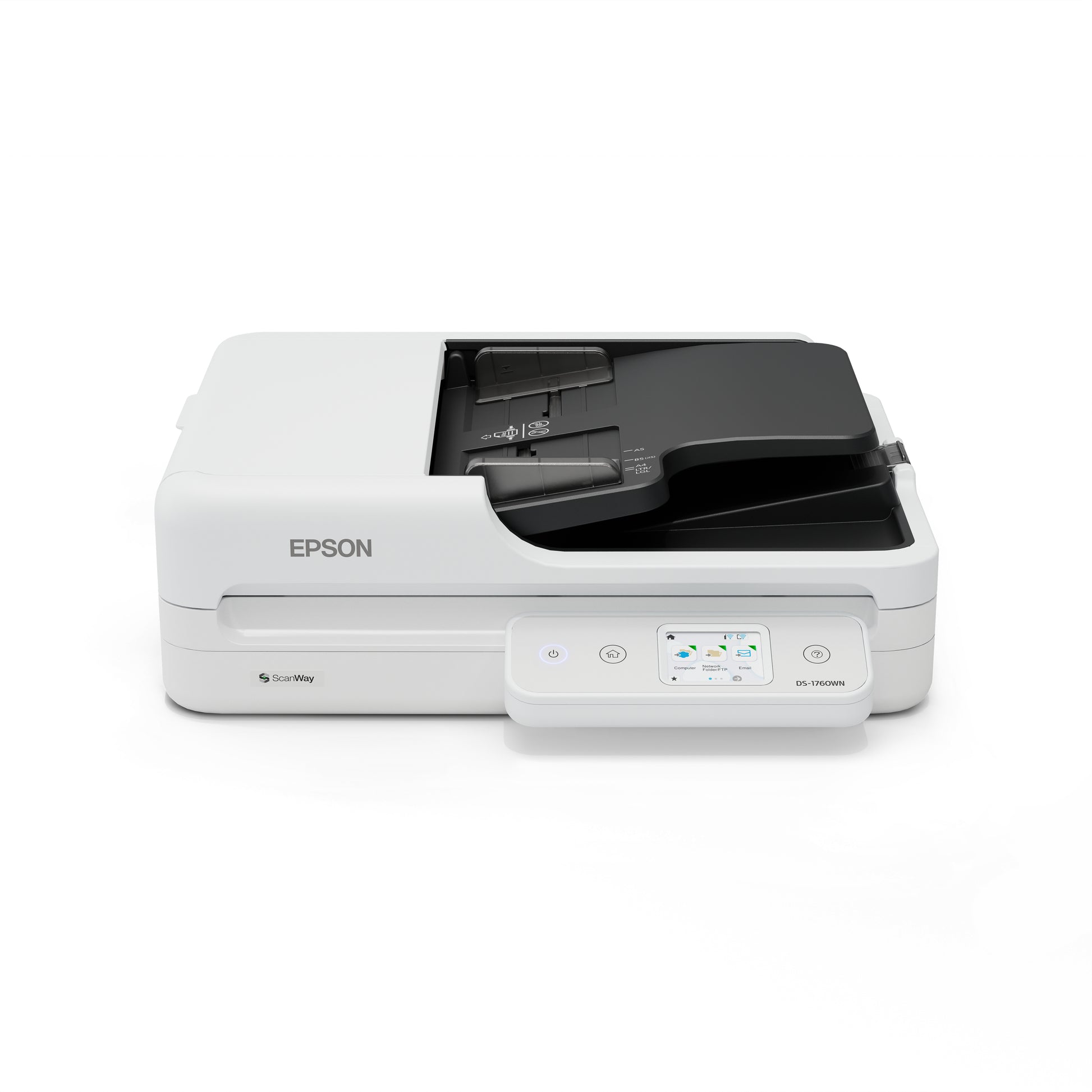 Epson WorkForce DS-1760WN – Flachbett + ADF, A4, Duplex, 30 Seiten pro Minute, ADF 60 Blatt, WLAN/LAN, 1200 dpi