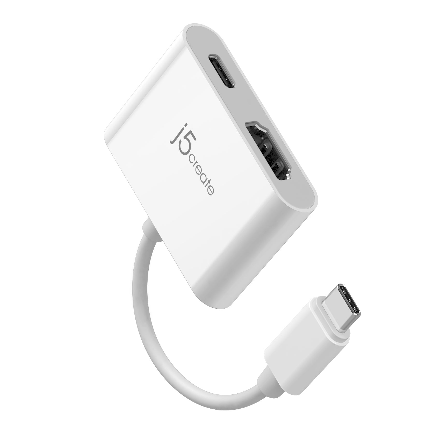 j5create JCA152-N USB-C zu HDMI Adapter – 4K (3840 × 2160) @ 144 Hz, 0,82 m, für Windows/Mac/ChromeOS, Weiss