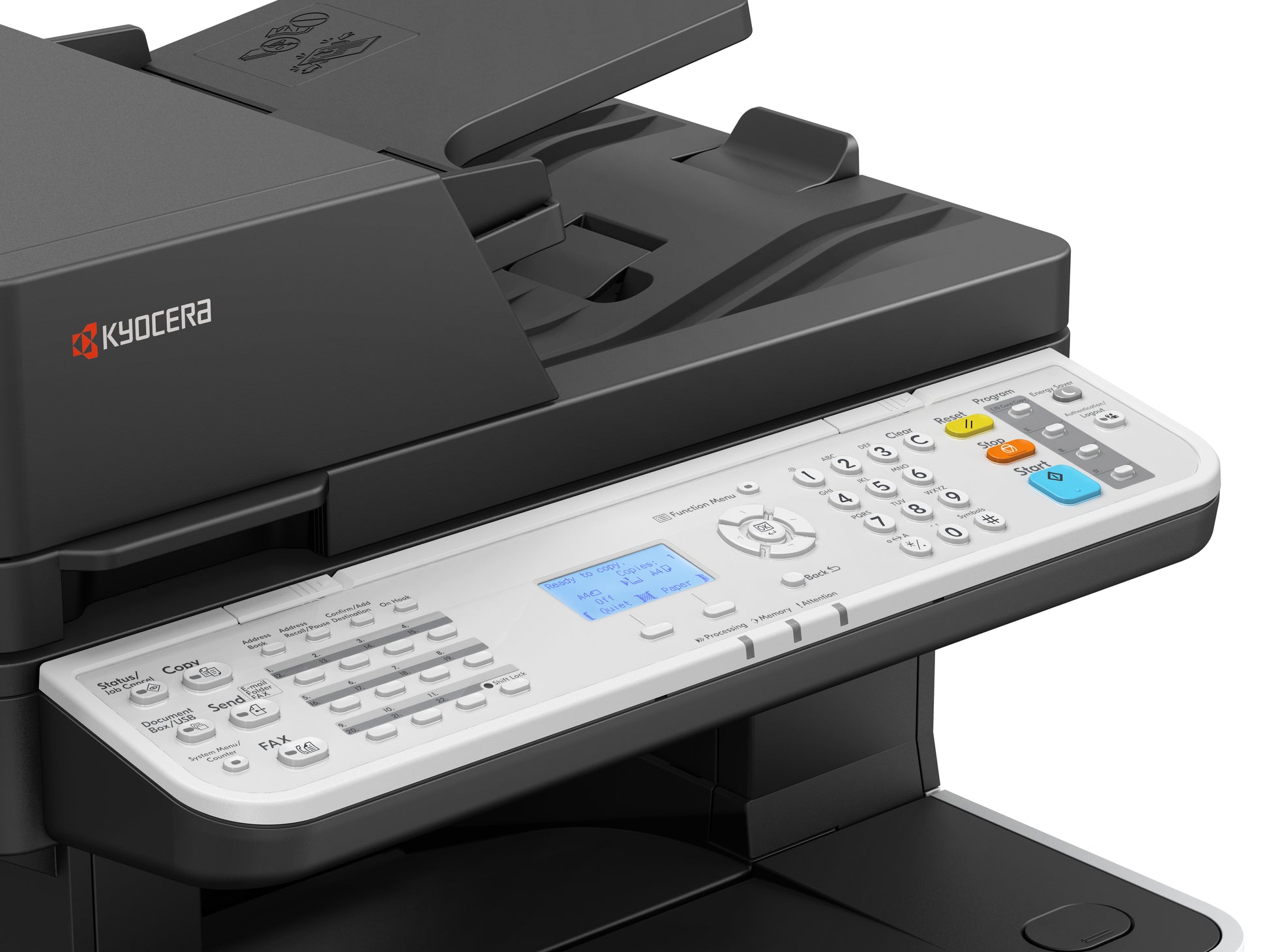 KYOCERA Ecosys Ma4500Fx – S/W Laser-MFP A4, 4-in-1 – USB/LAN – Duplex, Duplex-ADF, 75 Blatt ADF – 45 ppm S/W